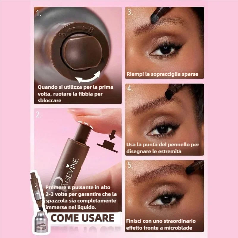 Pennello angolato per microblading sopracciglia Brow-fection